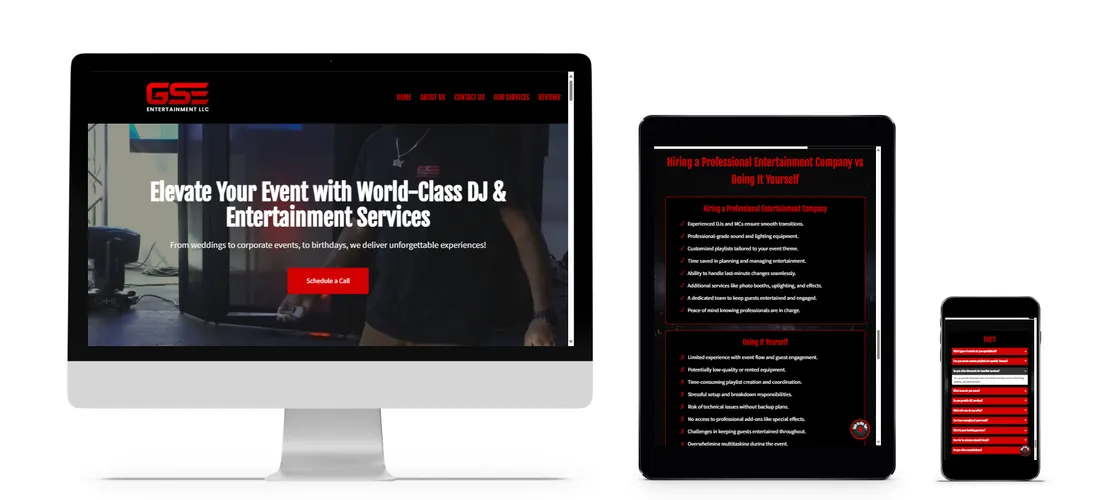 Responsive Global Society Events and Entertainment website